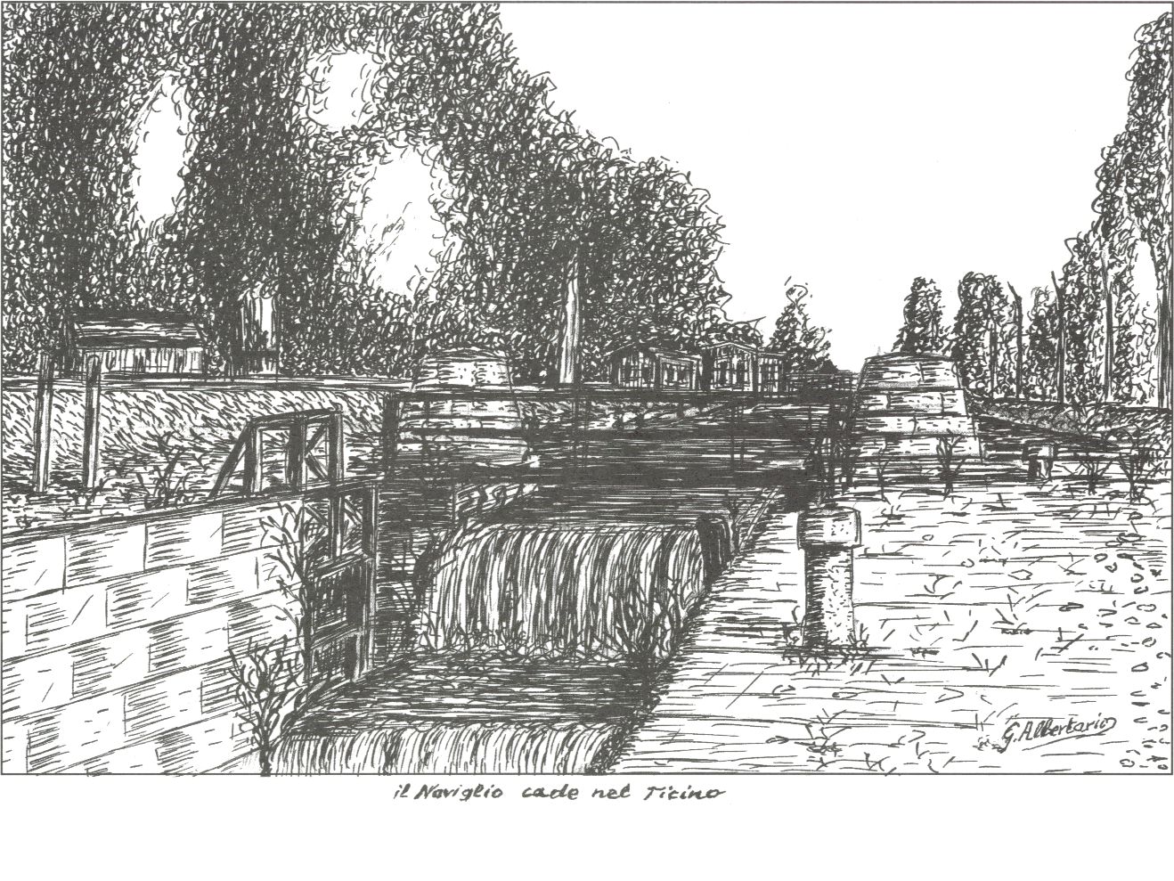 Il Naviglio cade nel Ticino